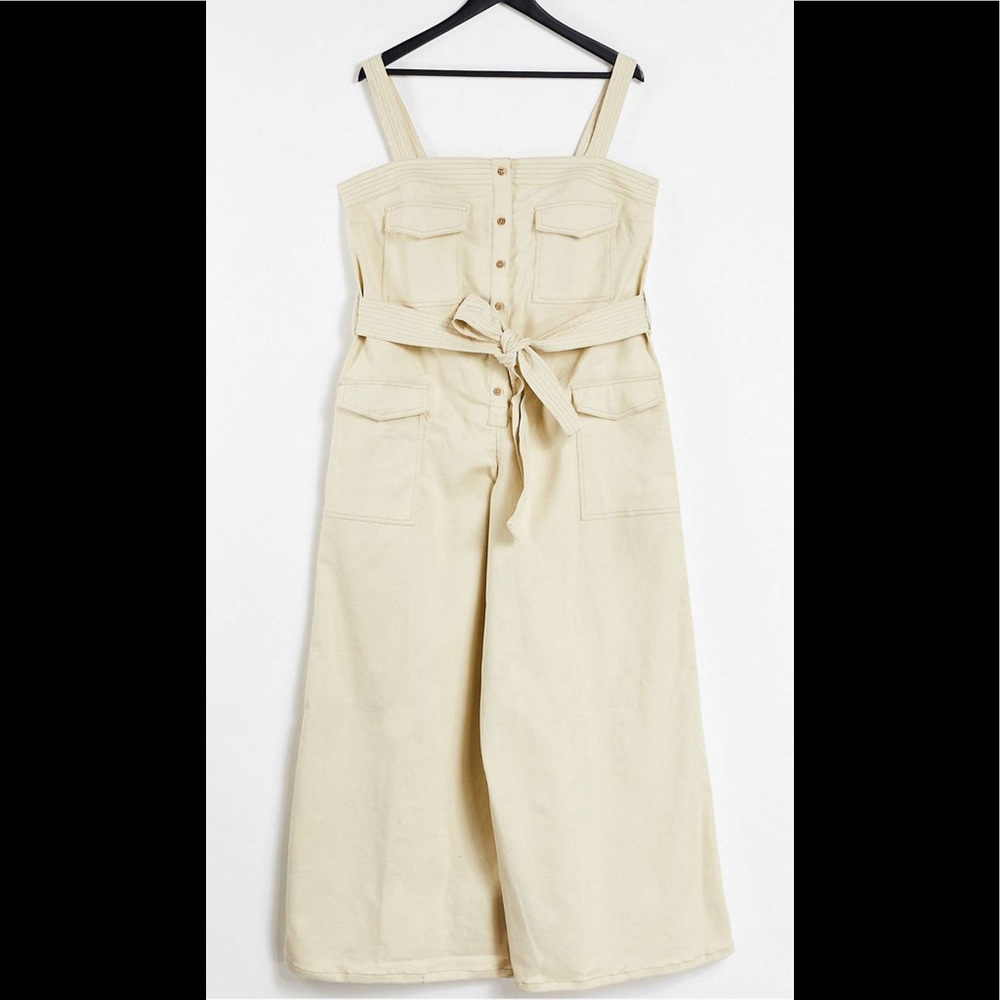 Asos Curve Ivory Denim Overall Size US 20